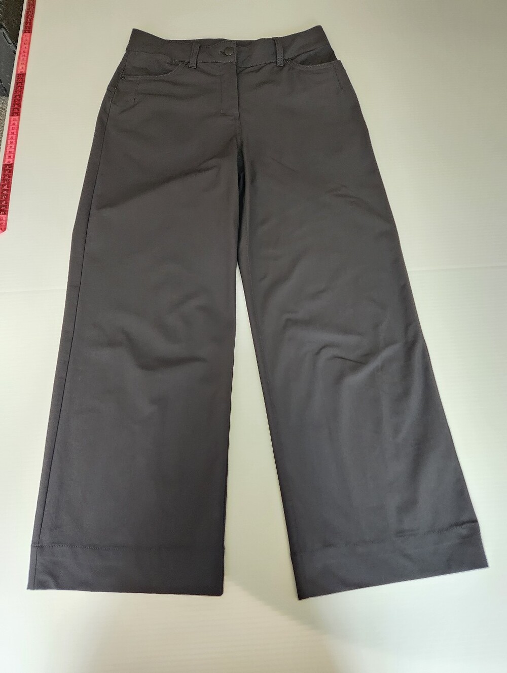 Lululemon Black City Sleek 5 Pocket Wide-Leg High Rise 7/8 Length Pant Size 26